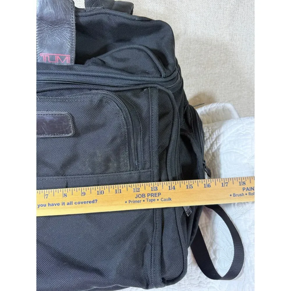 TUMI Alpha Black Ballistic Nylon Travel Laptop Utility Backpack Carryall Pack